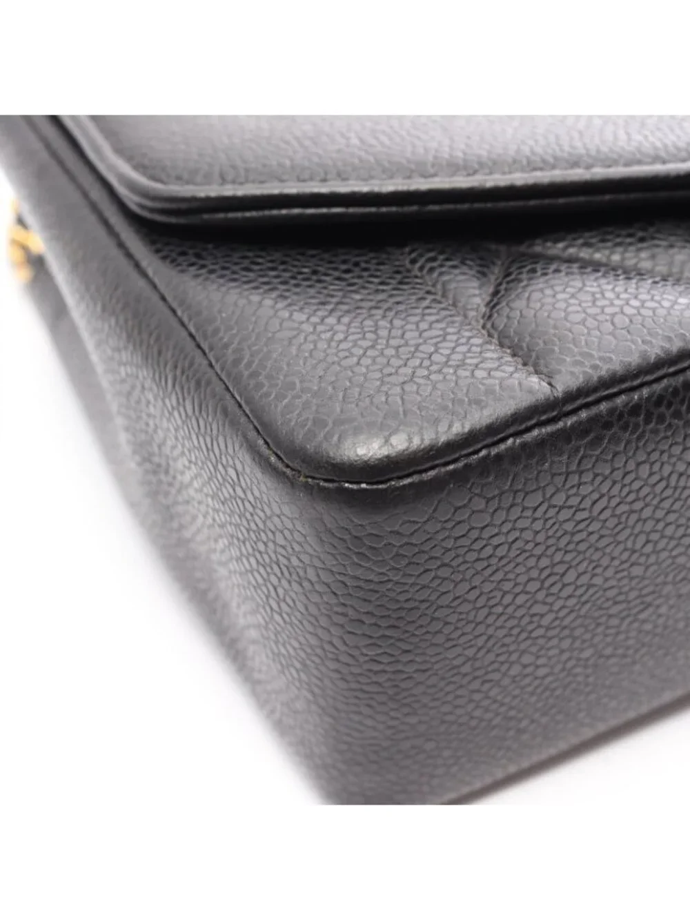 Chanel Shoulder Bag Quilted Diana Flap Black Caviar Leather Chain